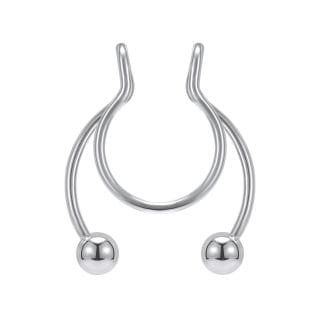 316L Paslanmaz Çelik 20G Septum Labret Sahte Lip Boynuzlu Fake Piercing